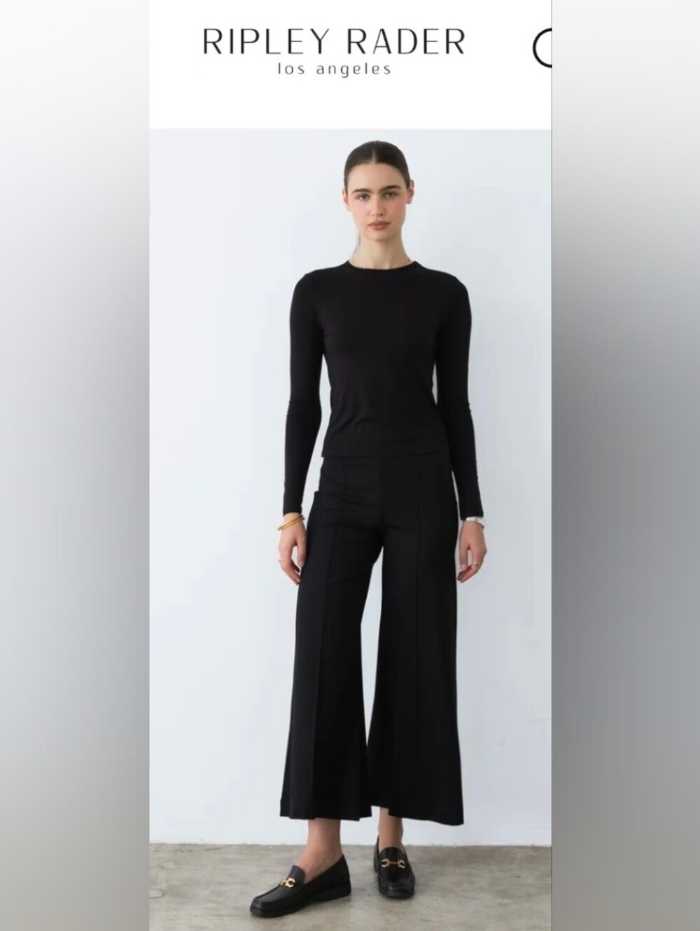 NWT/Ripley Rader Cropped Ponte Knit Wide Leg Pant XS